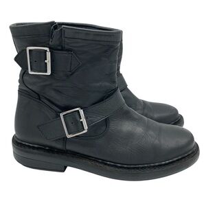 Topshop Leather Moto Ankle Boots